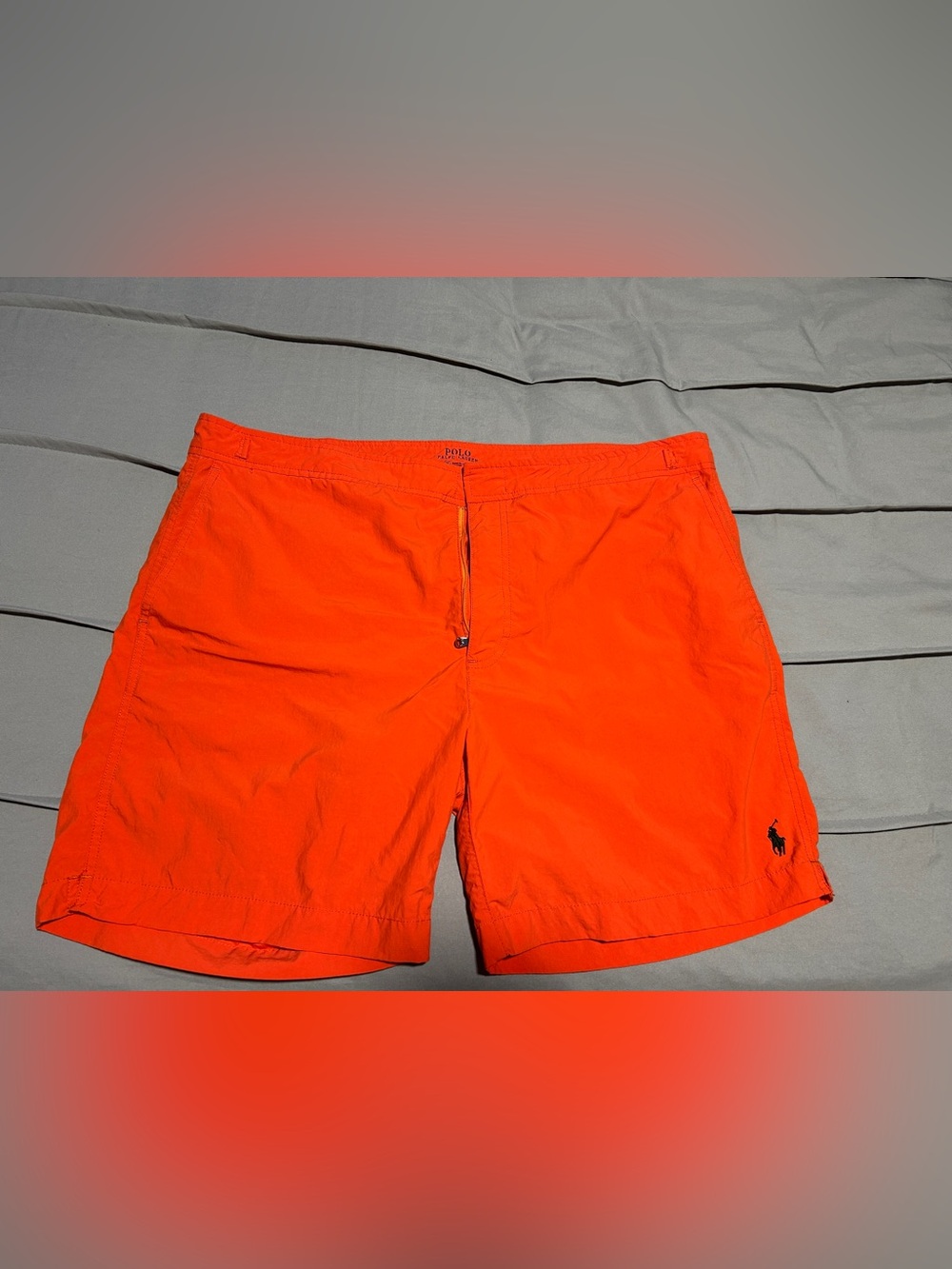 Polo by Ralph Lauren Men's Bright Orange Swim Trunks 38